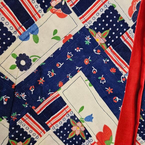 70s cottagecore boho patchwork handmade vest - Picture 4 of 5